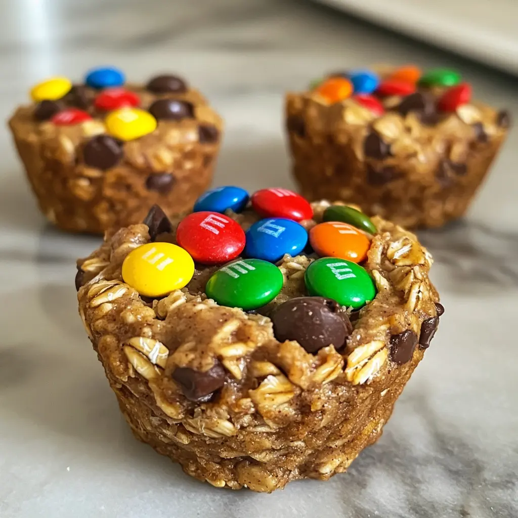 Healthy Peanut Butter Monster Cookie Oat Cups: Family Favorite